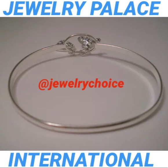 🆕925 Silver Dangling Filigree Open Heart Bangle. - Picture 9 of 9